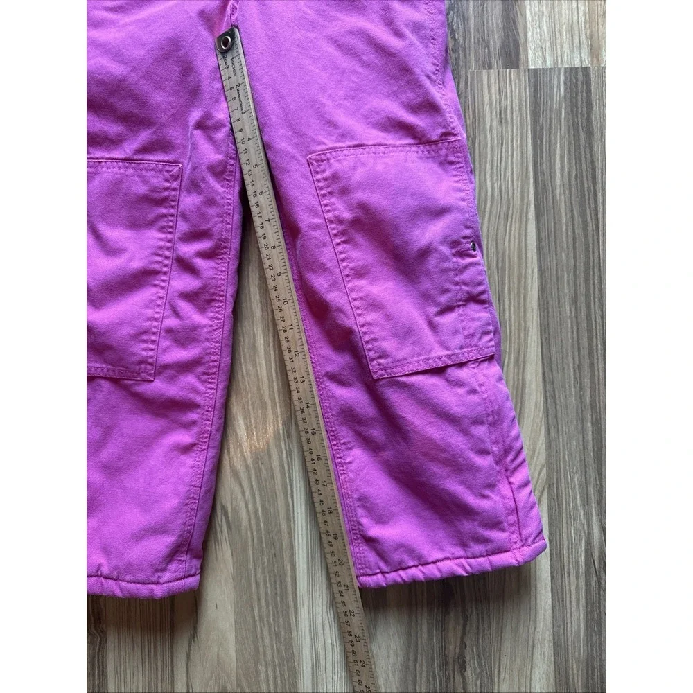 Youth Carhartt Insulated Overalls Coveralls Rare Bibs Girls Size 8 Rose Pink